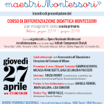 Presentazione corso Montessori insegnanti primaria Milano